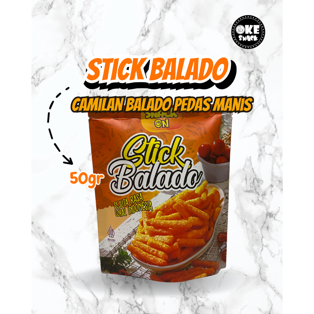 

Snack On Stick Balado Snack Pedas Manis 50gr