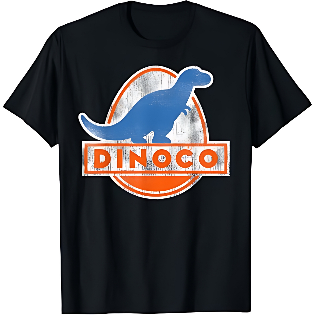 Disney Pixar Cars Iconic Dinoco Vintage Faded Dinosaur Logo T-Shirt