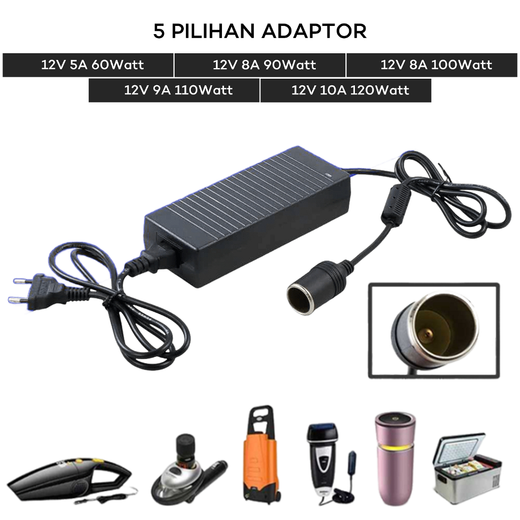 Converter AC to DC Adaptor Colokan Mobil Charger Power Supply