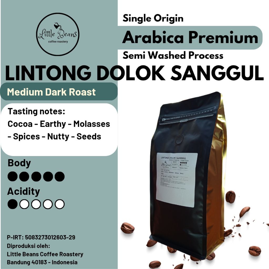 

Kopi Arabica Lintong Dolok Sanggul 1000gr/500gr/200gr Biji/Bubuk