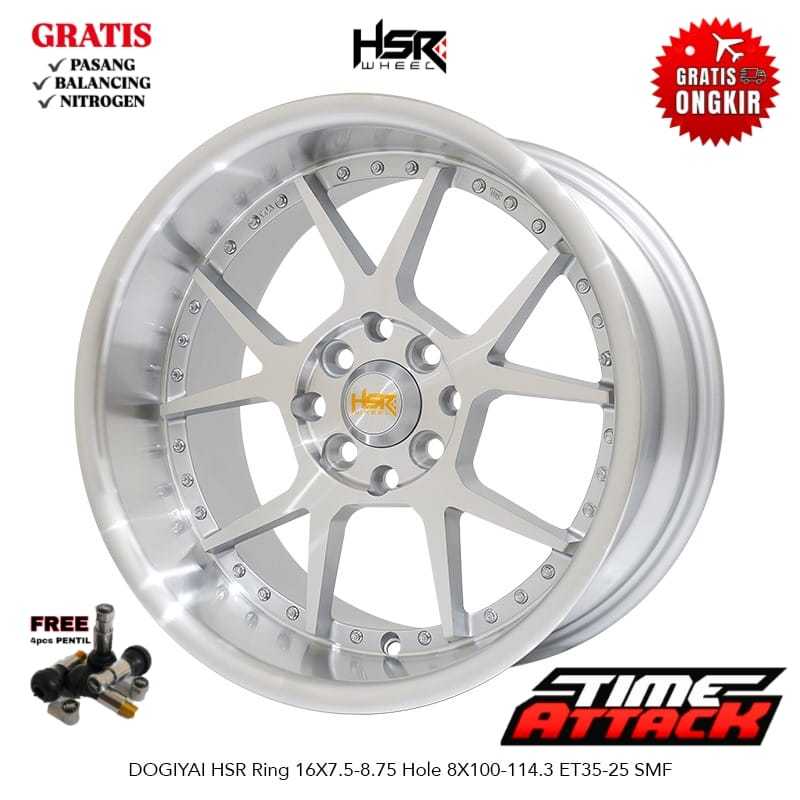 Velg Mobil Yaris Ring 16 HSR WHEEL Tipe Dogiyai Velg Hsr R16 - TIME ATTACK BOGOR
