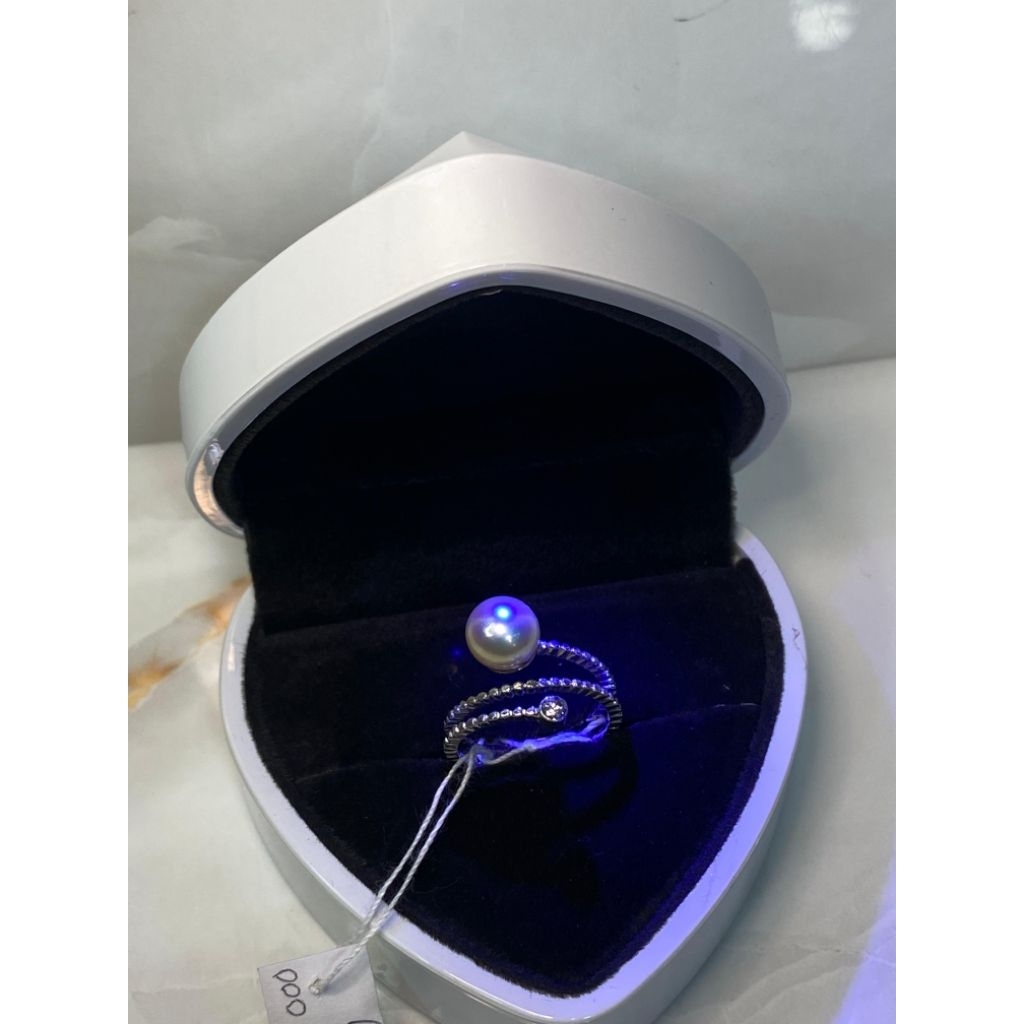 Cincin berlian mutiara 10k kode C0129 Arrazaq gold&jewellery