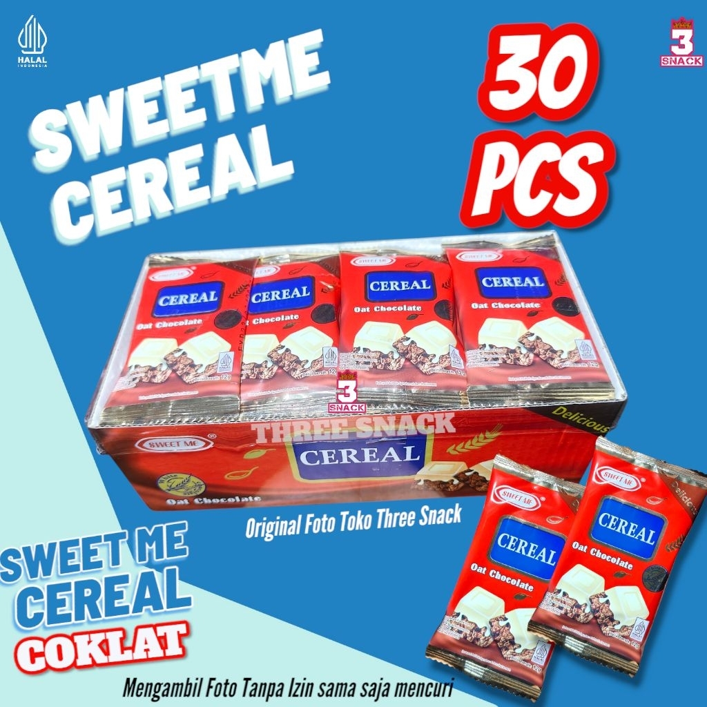 

1 BOX SWEET ME CEREAL COKLAT VANILA ISI 30