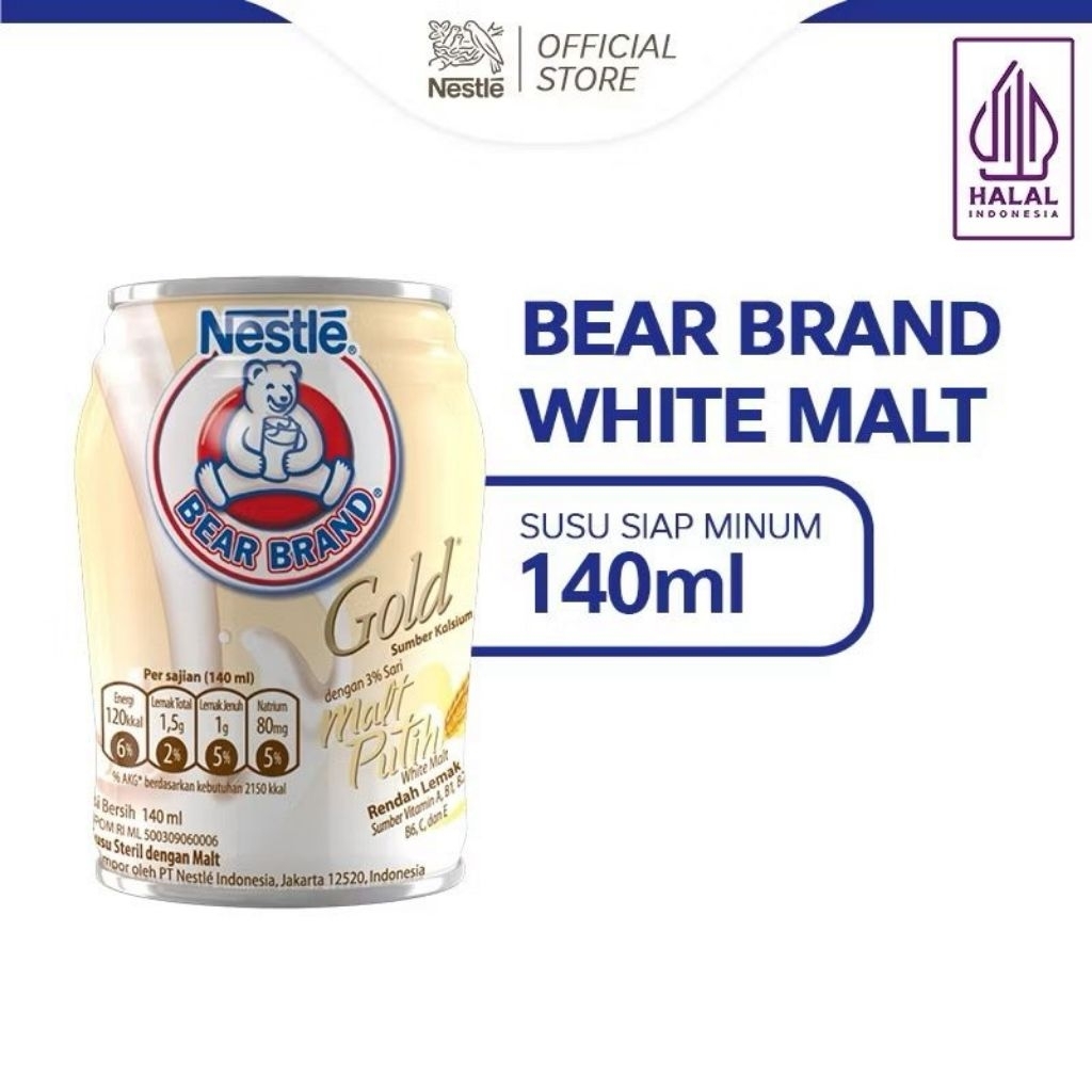 

Nestle Bear Brand Gold White Malt 140 ml