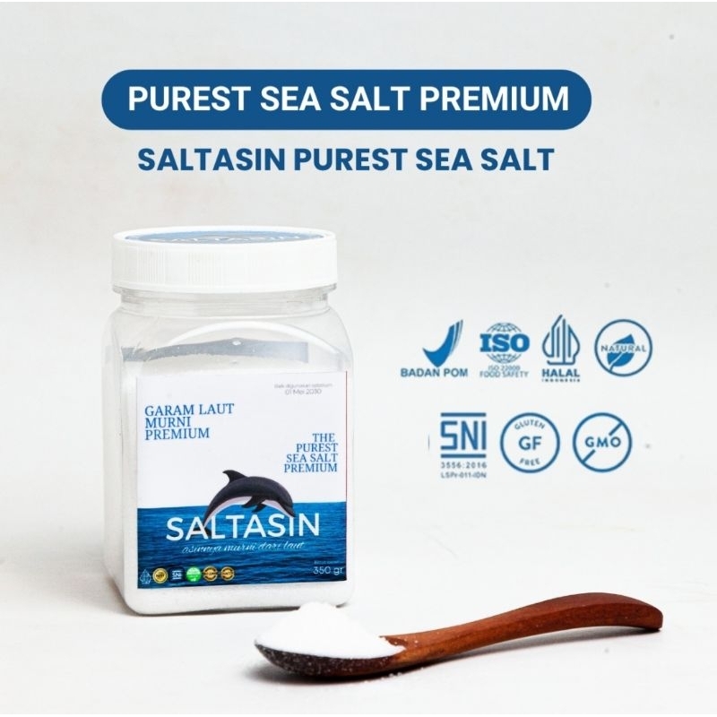 

SALTASIN PUREST SEA SALT 350 GRAM (2 pcs) HALUS Garam Laut Organik Natural