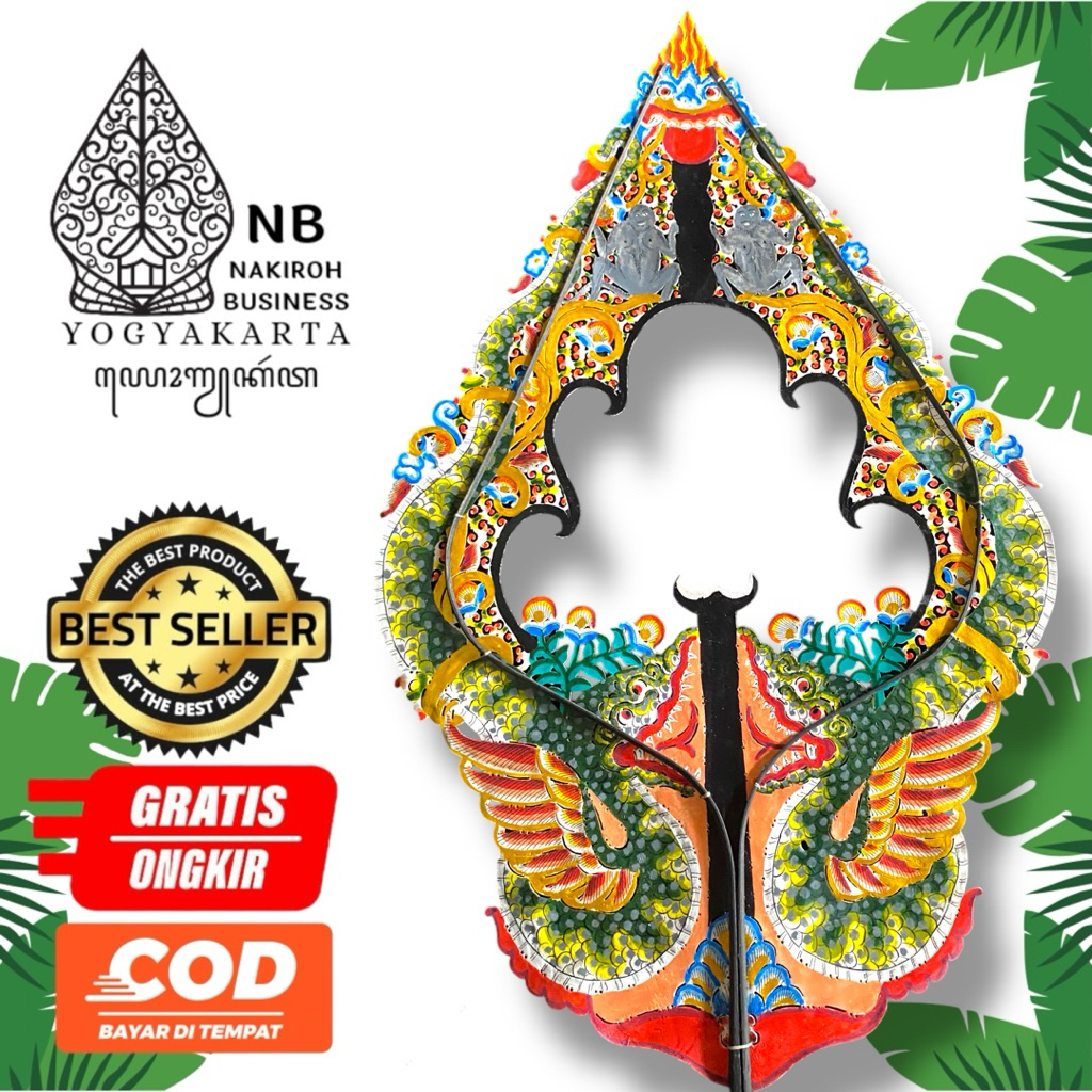 NAKIROHBUSINESS Wayang Kulit Asli Gunungan Bolong Kayon Alusan -+60cm Asli Pedalangan