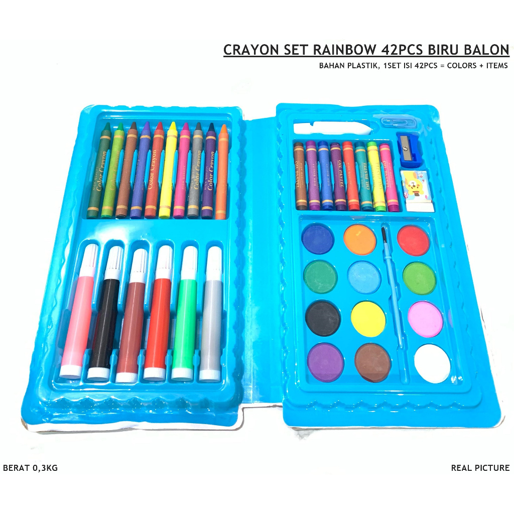 

CRAYON SET RAINBOW 42PCS / COLORS SET