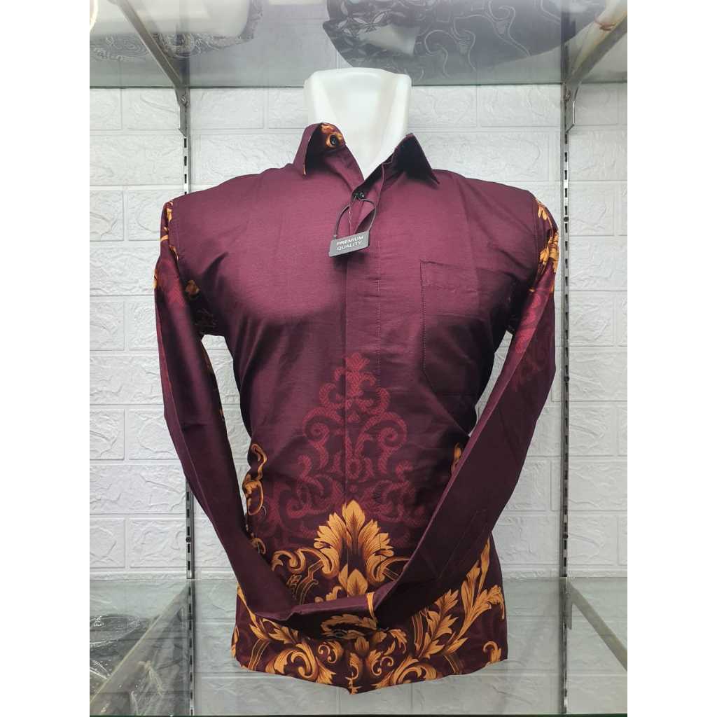 Batik Premium Long Sleeve IIN COLLECTION || Maroon