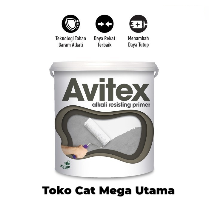 Avian Brands avitex alkali resisting primer 5kg cat dasar tembok cat dasar gypsum wall sealer