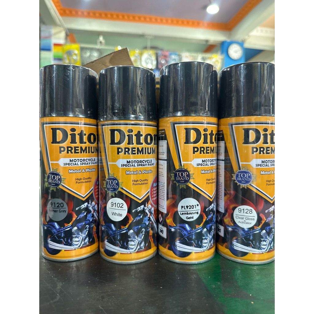 1 paket 4 kaleng diton premium PL9201 putih lembayung gold