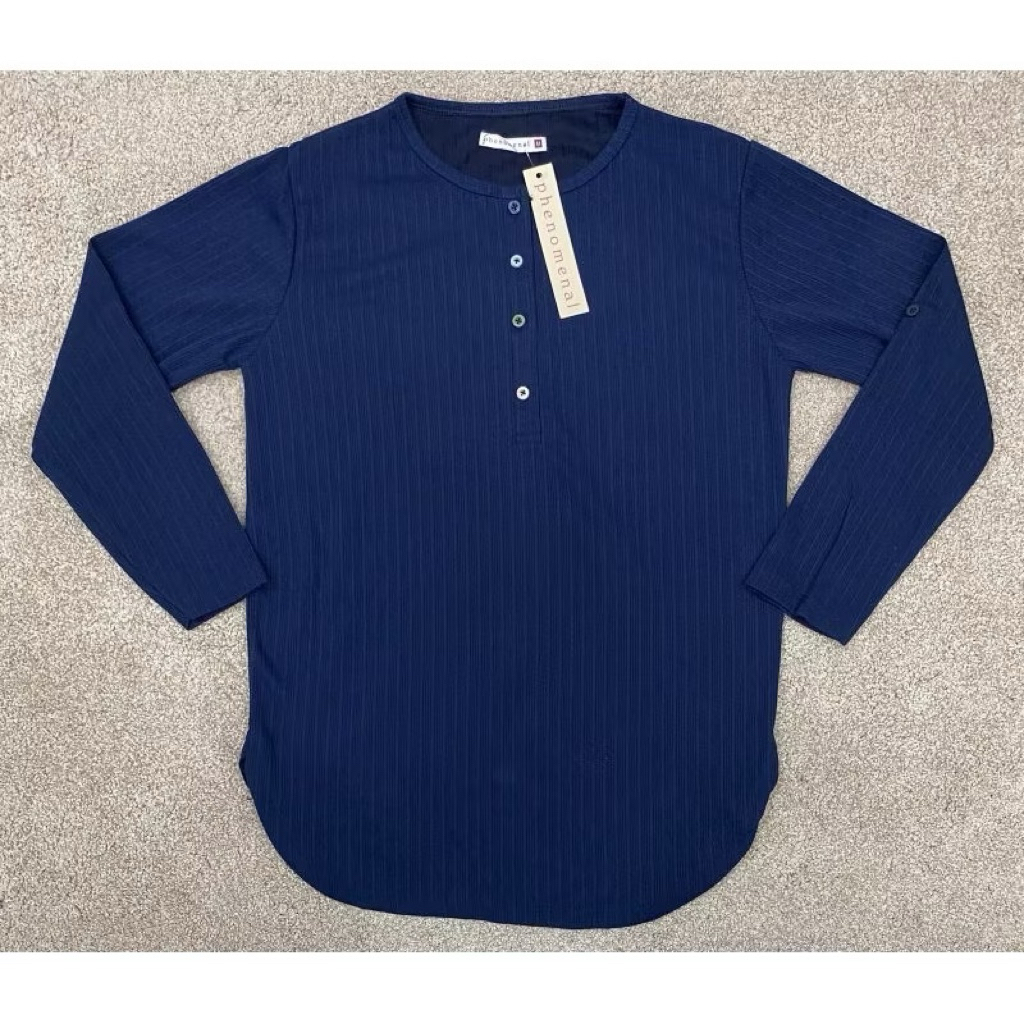 Kaos Phenomenal Kancing Aktif Busui Friendly Lengan Panjang Bisa di Ajust