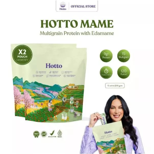 

2 POUCH Hotto Mame Multigrain with Edamame Original ( 24 sachet )