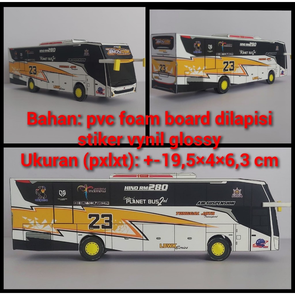 Miniatur Bus Tunggal Jaya Transport Jetbus 5