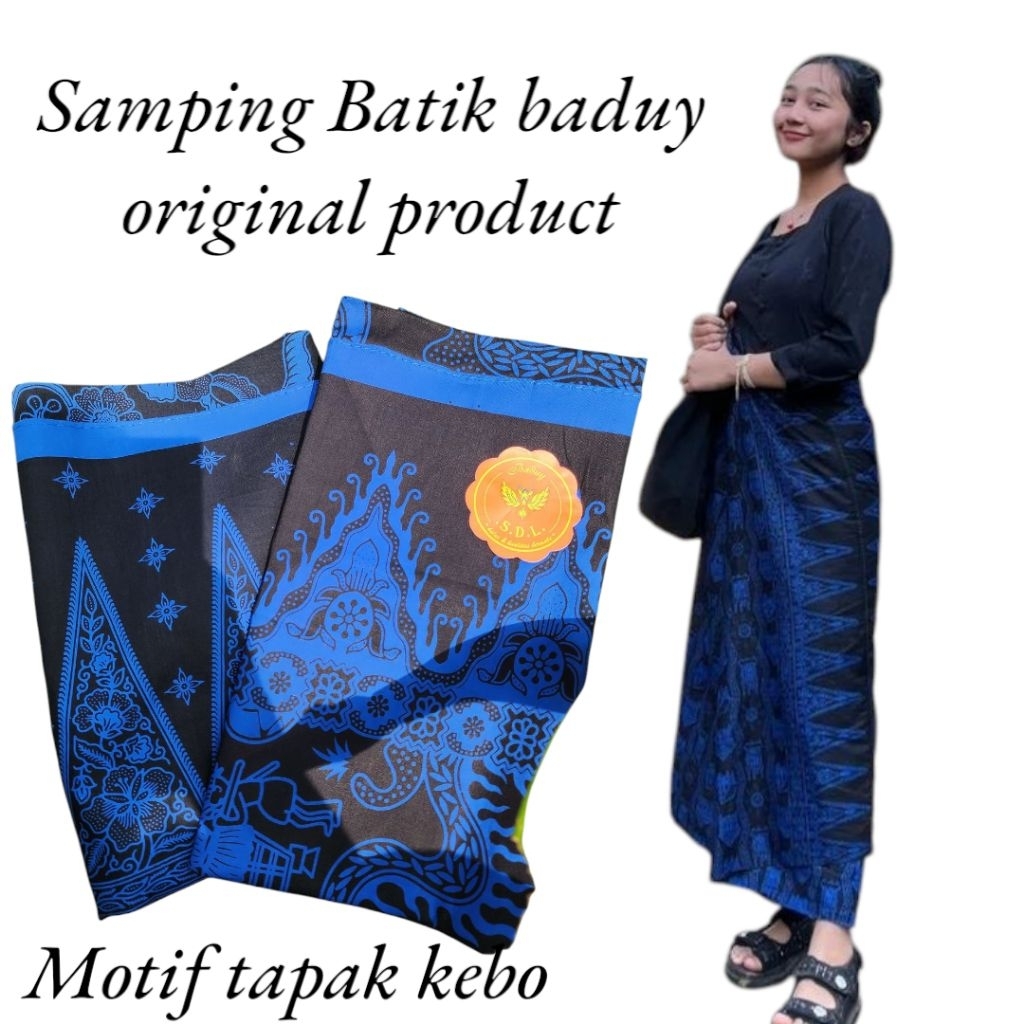 Samping Batik baduy motif tapak kebo Batik banten khas suku baduy