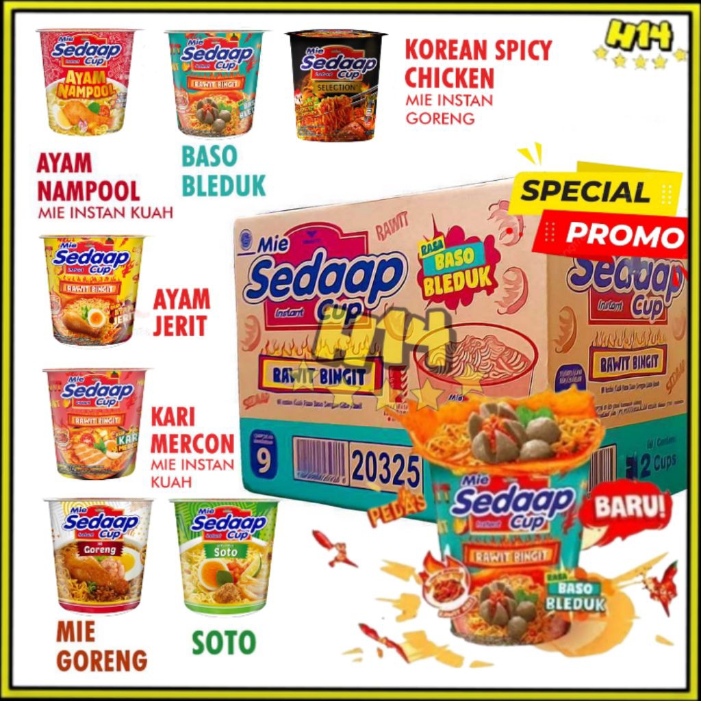 

1 Dus Mie Sedaap Cup Semua Rasa ( Isi 12 Pcs )