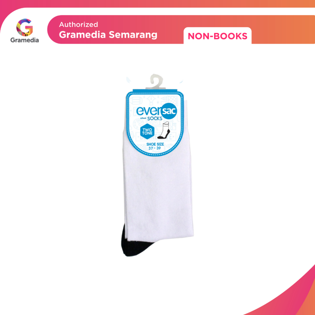 Gramedia -  Eversac School Socks 37-39 Two Tone (Eversac)