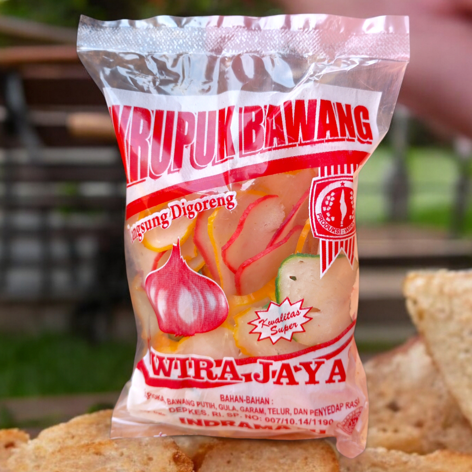 

Kerupuk Bawang Cap WIRA JAYA Besar Khas Indramayu Asli Pabrik FREE BubbleWrap+Kardus+Plastik Polymer