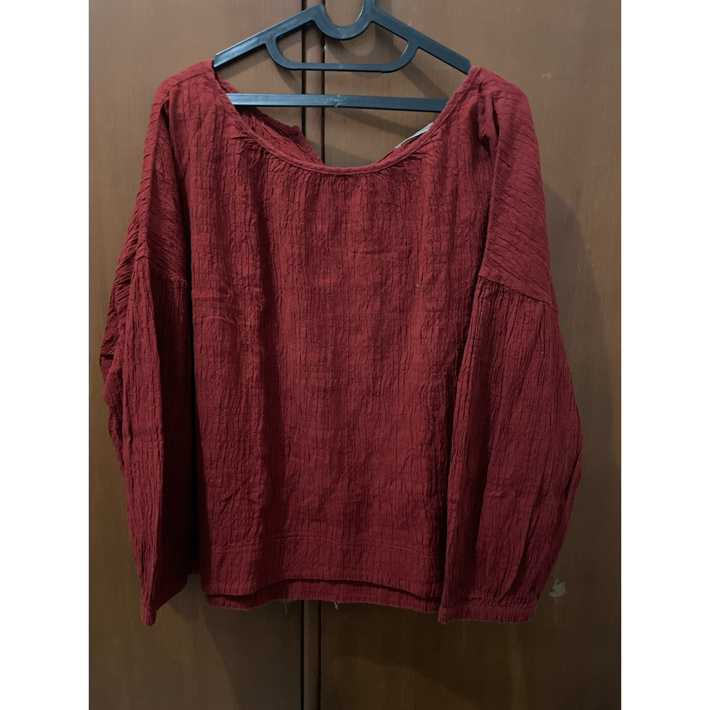 atasan samansa Mos2 merah bata