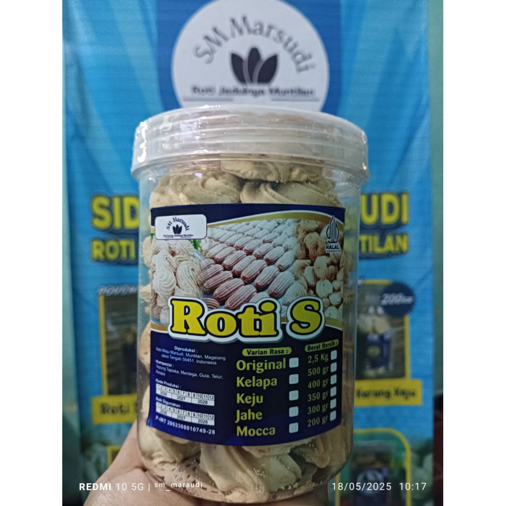 

Roti keju,semprit keju(kerang keju)kemasan toples 800ml,300gr