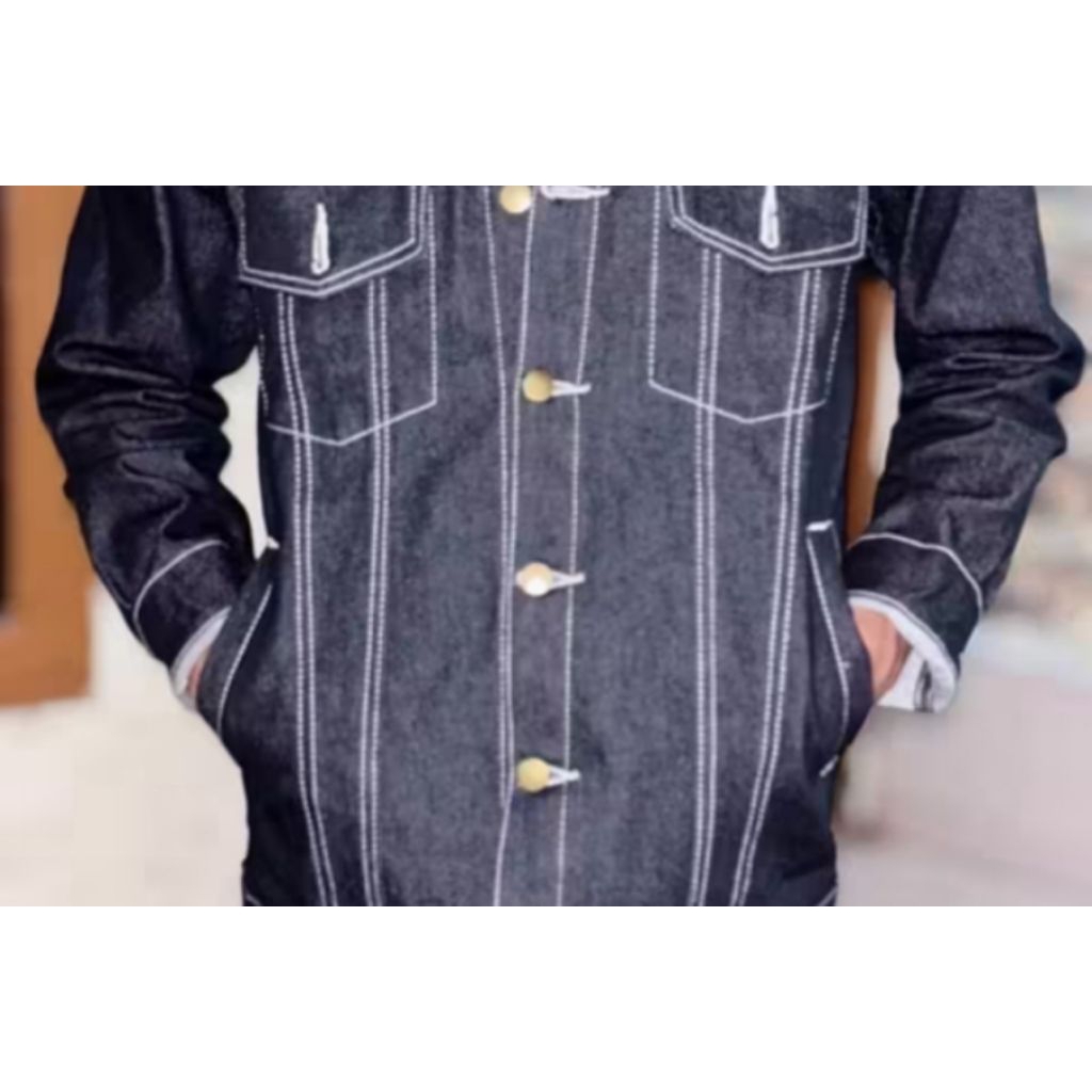 JAKET JEANS/Jaket Denim 14oz - Jaket Jeans Pria - Jaket Denim Trucker - Raw Denim
