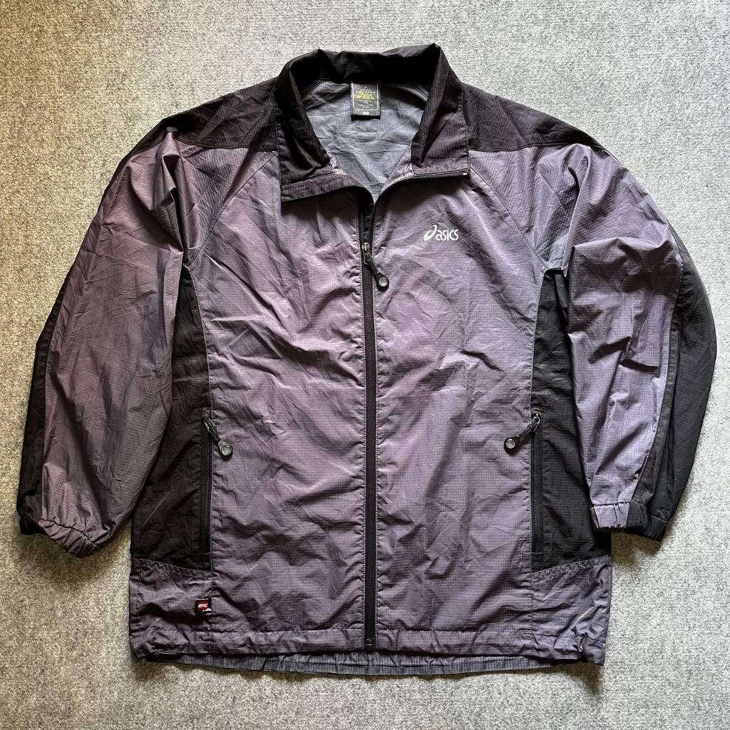 Jaket Outdoor Motoran by Asics Hitam Original 100%