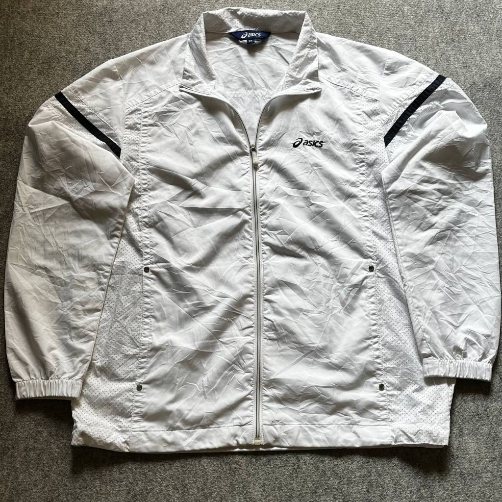 Jaket Outdoor Motoran by Asics Putih Original 100%