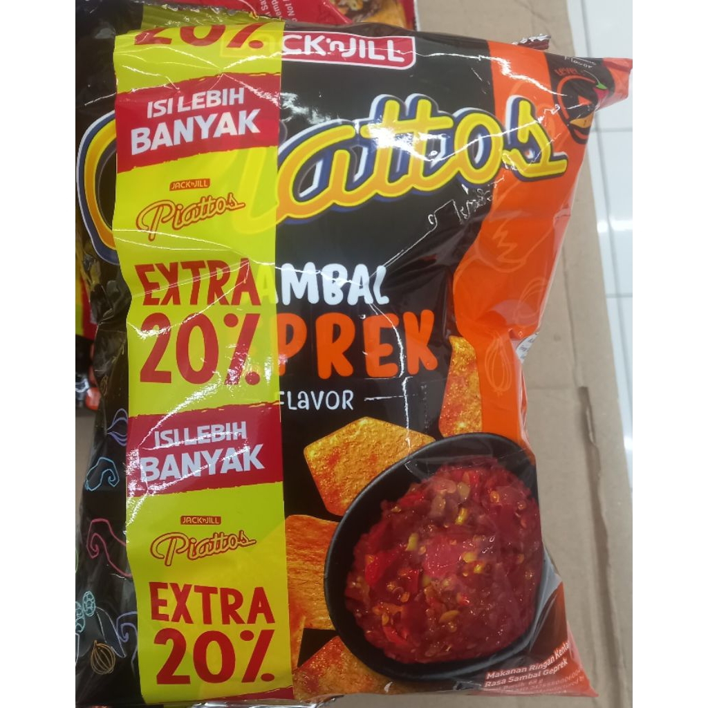 

Piattos 68gr, Beli 2(Sambal geprek/Matah)Gratis 1(sapi panggang)