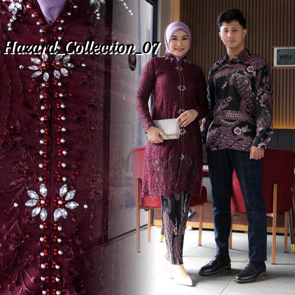 Kebaya Couple Modern / Tunik Brokat / Kebaya Couple Kemaja Batik / Kebaya Couple Pasangan