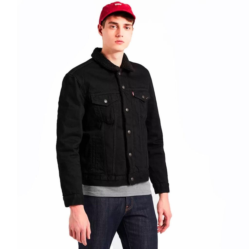 Emoda Trucker Lined Sherpa, Trucker Jacket, Work Jacket, Denim Jacket, Jeans Jacket, Casual Outer