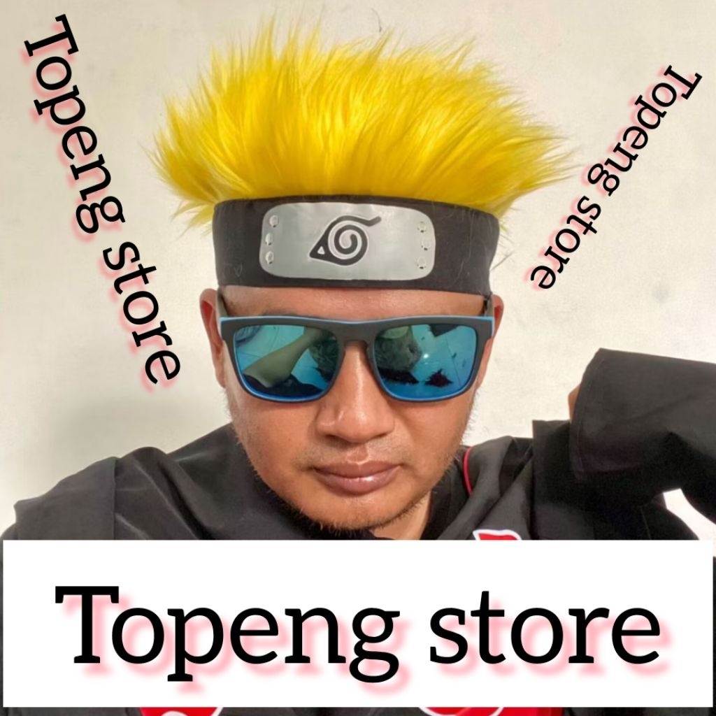 topi/wig naruto topi uzumaki naruto anak/dewasa