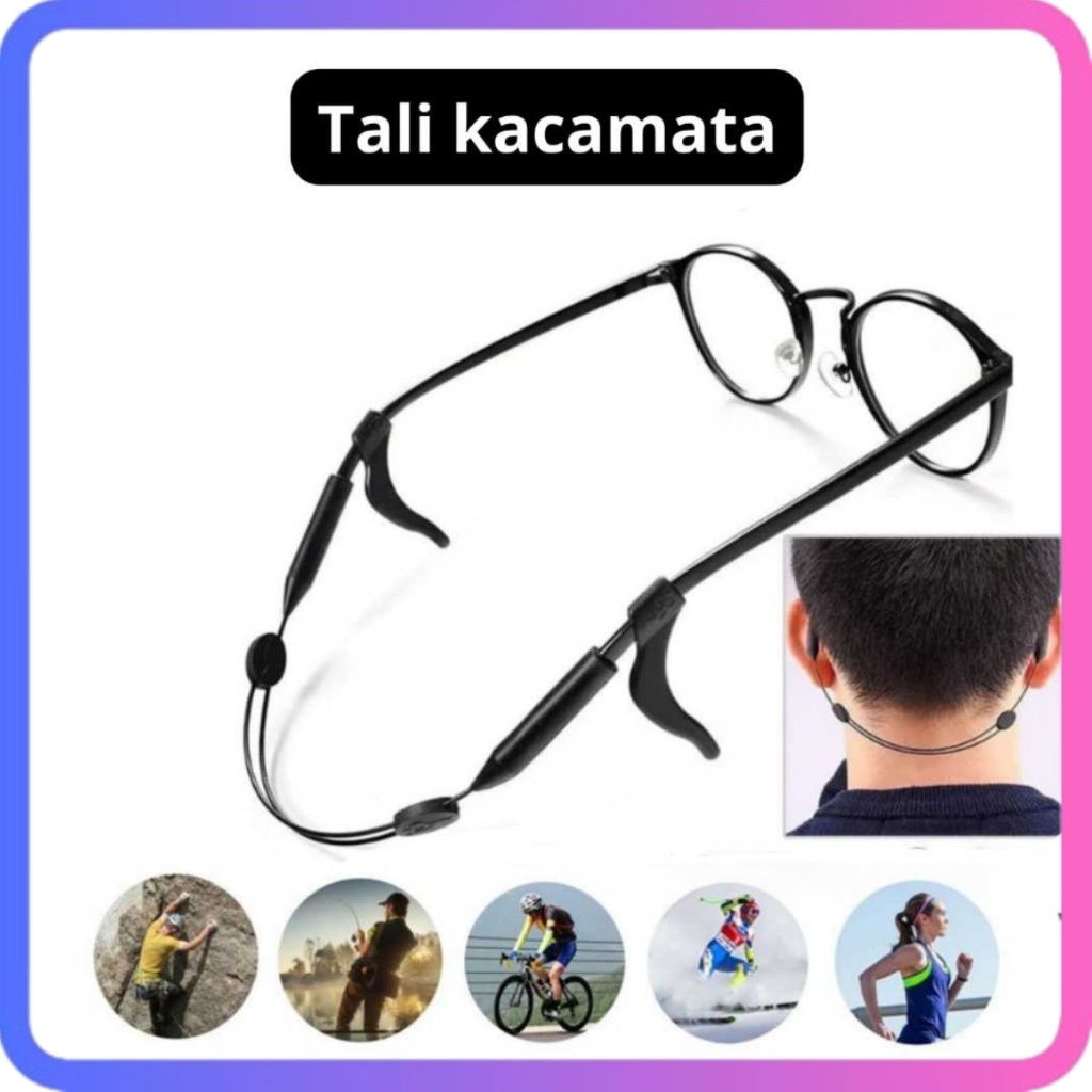 Pengait Kacamata Anti Slip Silicone Strap Kacamata Olahraga Silikon Safety Sport STRAP KACAMATA