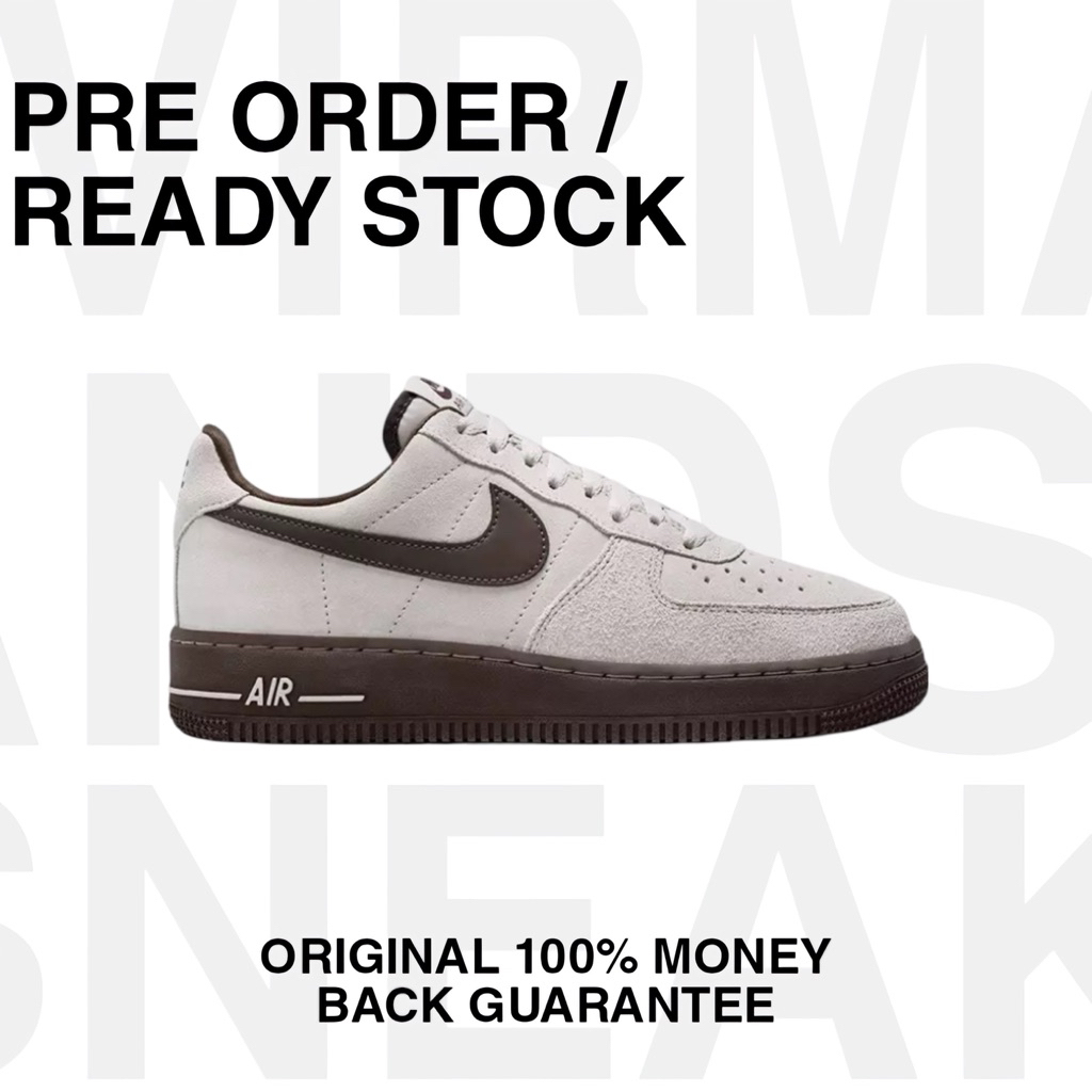 Nike Air Force 1 Lt Orewood Brown Original 100% Sneakers resmi