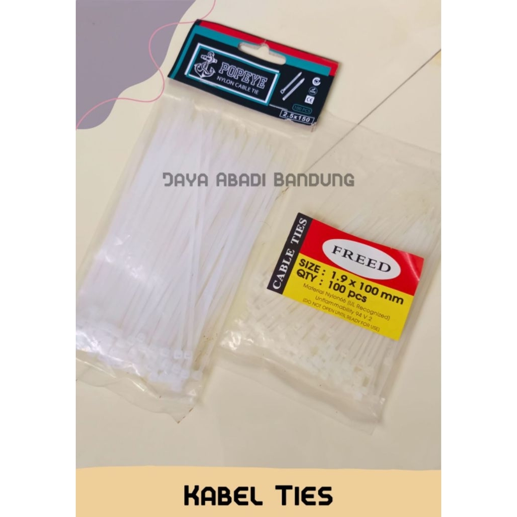 

Kabel Tis Ties putih 10 cm & 15 cm