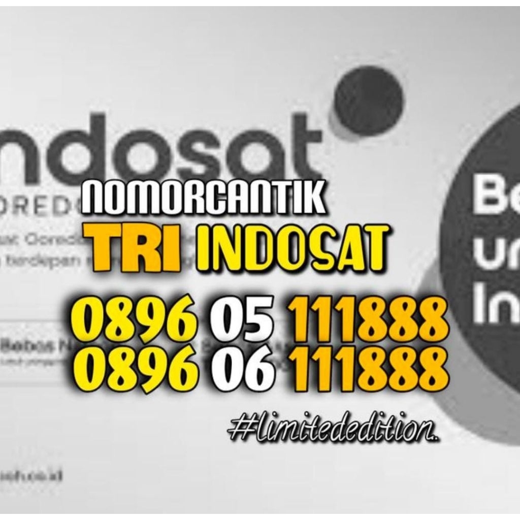 nomor CANTiK kartu perdana TRI INDOSAT Dobel Tripel HOKI 111 888