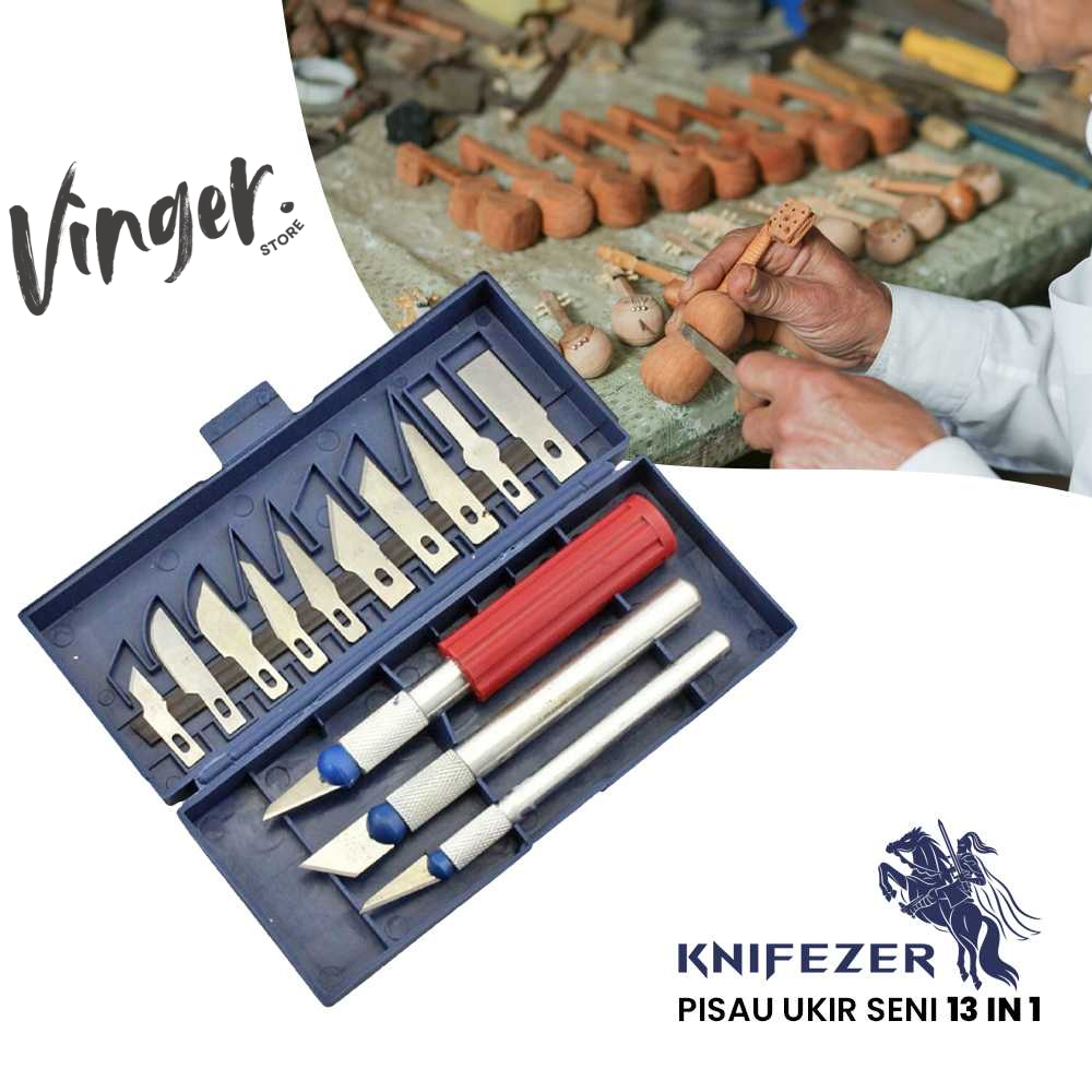 

Satu Set Pisau Ukir Seni 13 in 1 Crafting Knife 3 Handle - A-003
