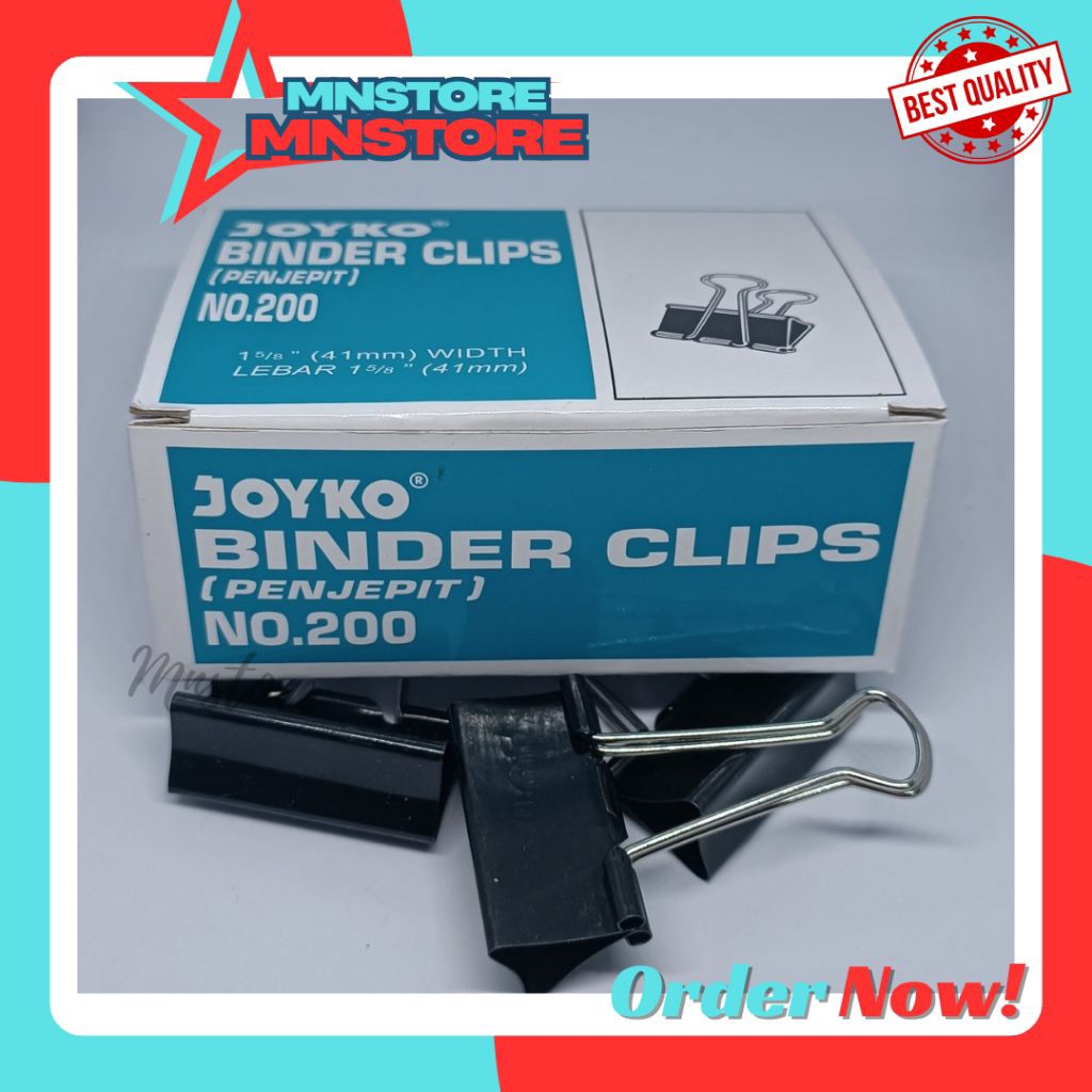 

JOYKO binder clip 200 kilo penjepit kertas isi 12pcs