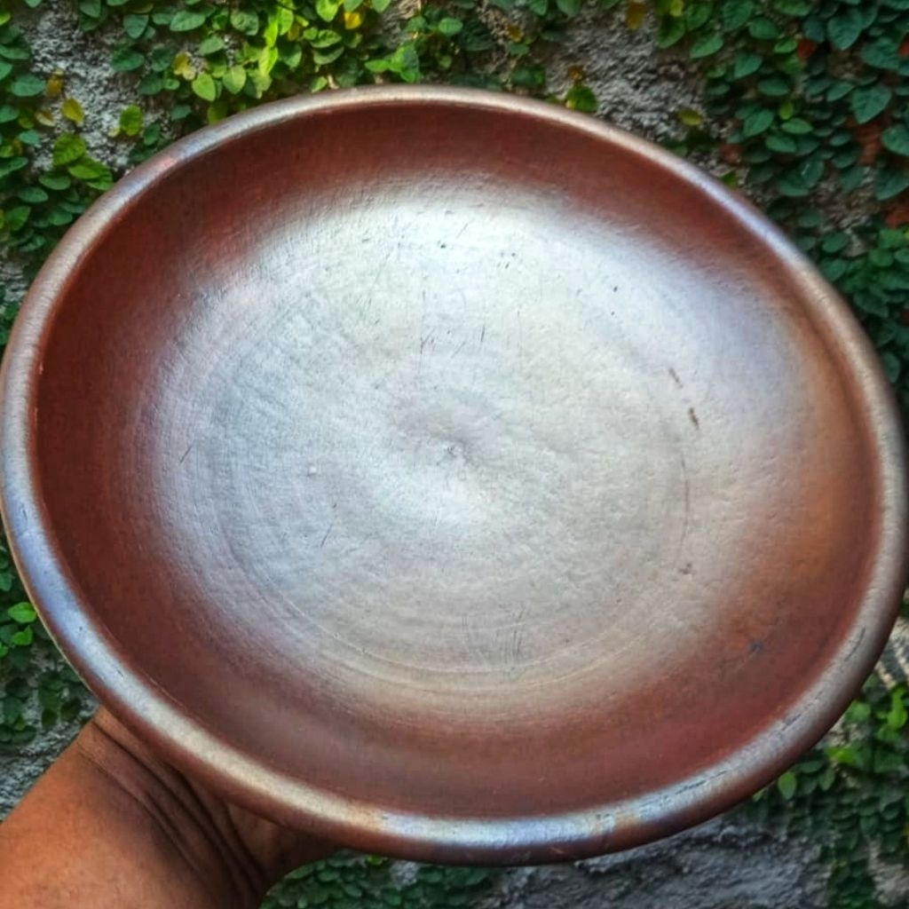 Cobek Tanah Liat Presisi D25 cm / Piring Gerabah