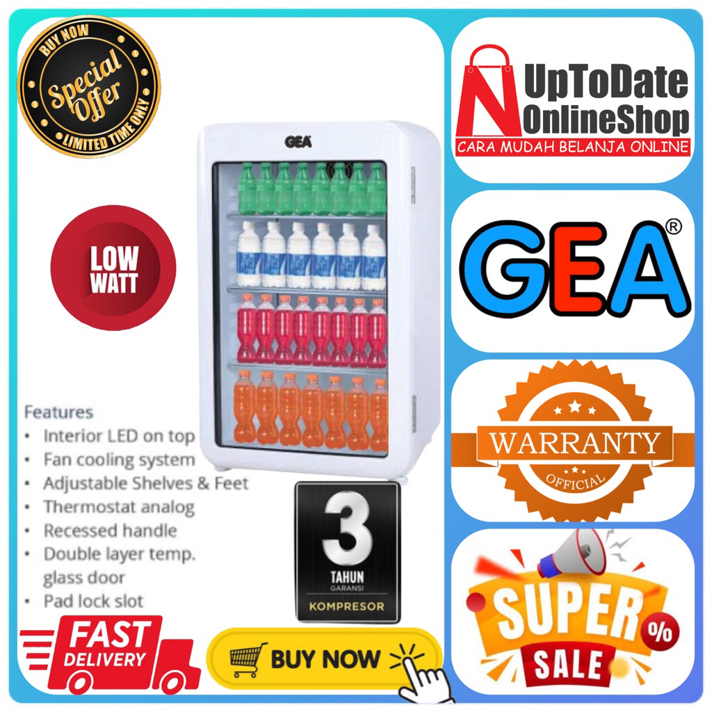 SHOWCASE GEA EXPO-90CVD EXPO90 EXPO 90 SUPER COOLING LOW WATT LEMARI PENDINGIN GEA SHOWCASE CHILLER 