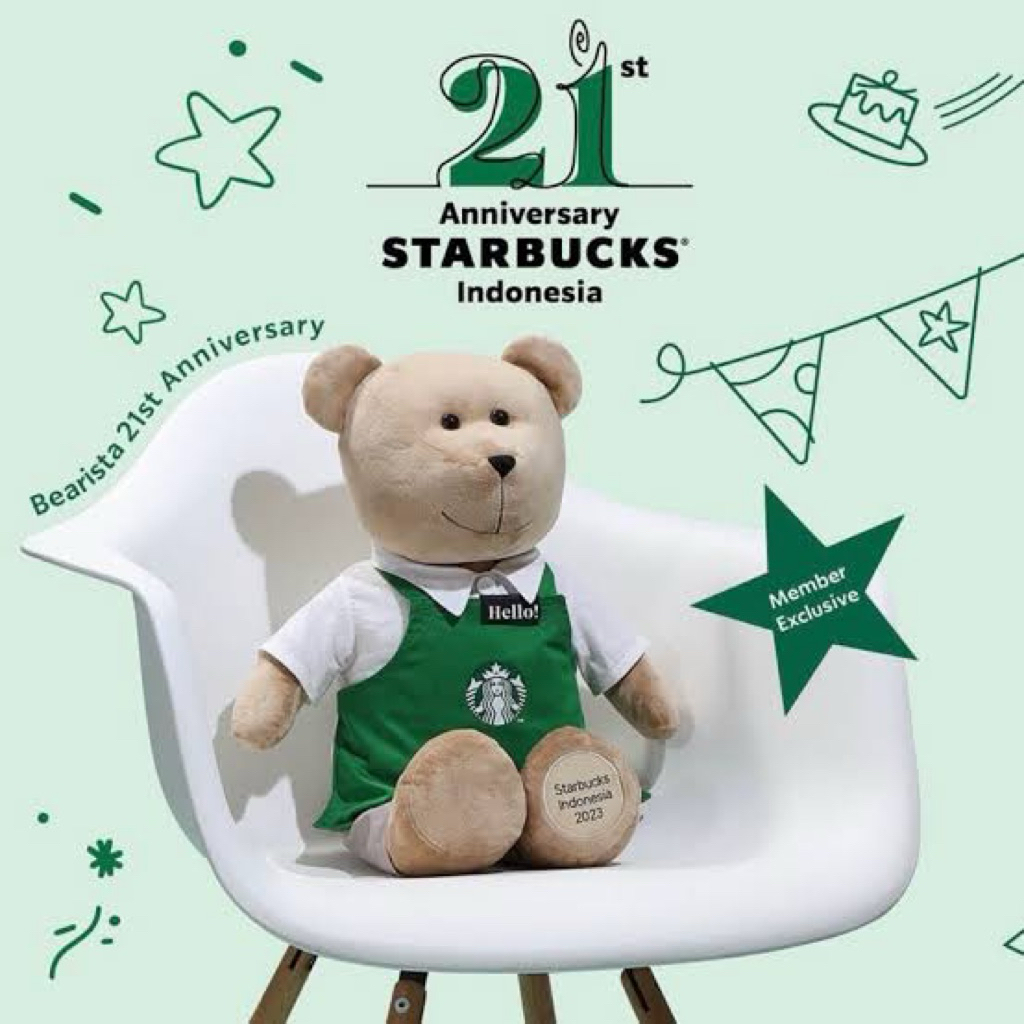 STARBUCKS Bearista Boneka ORIGINAL STARBUCKS SEGEL