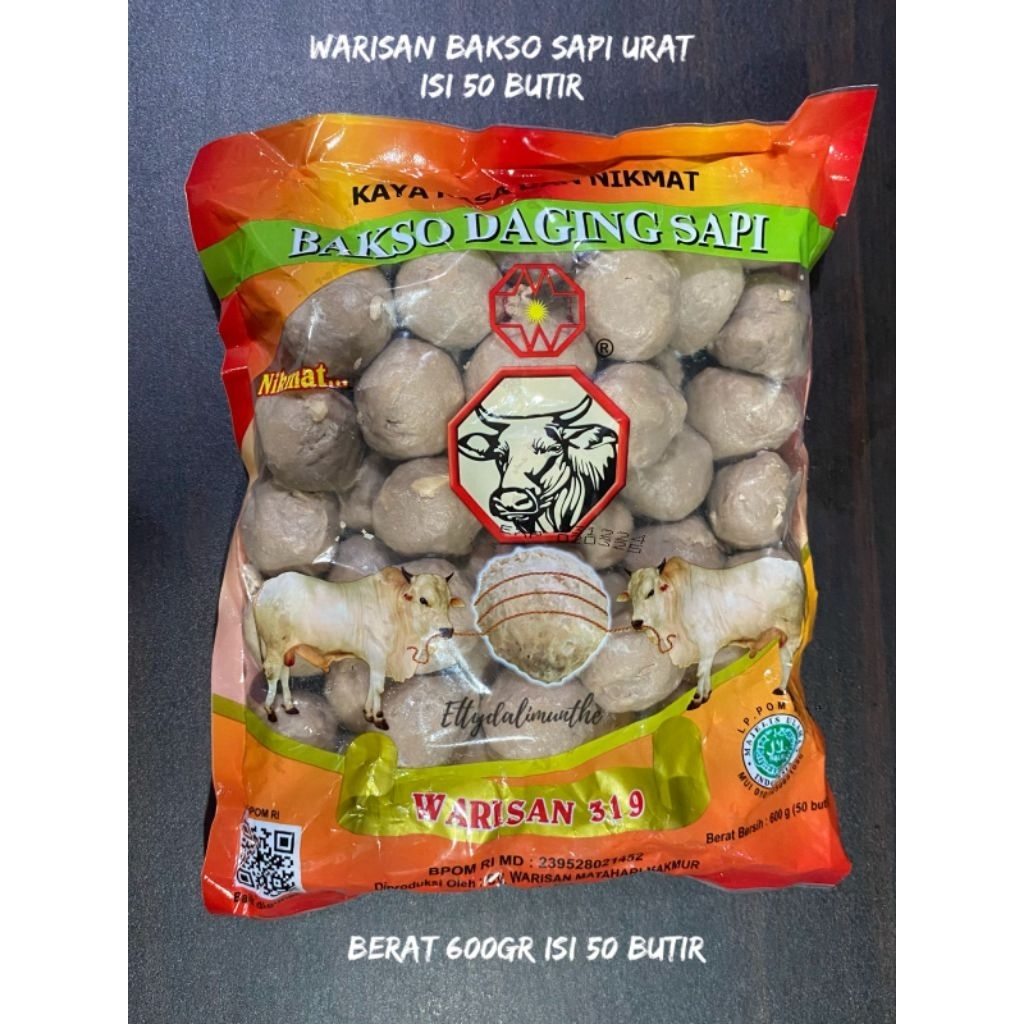 

Warisan Bakso Urat 600gr 50 Butir
