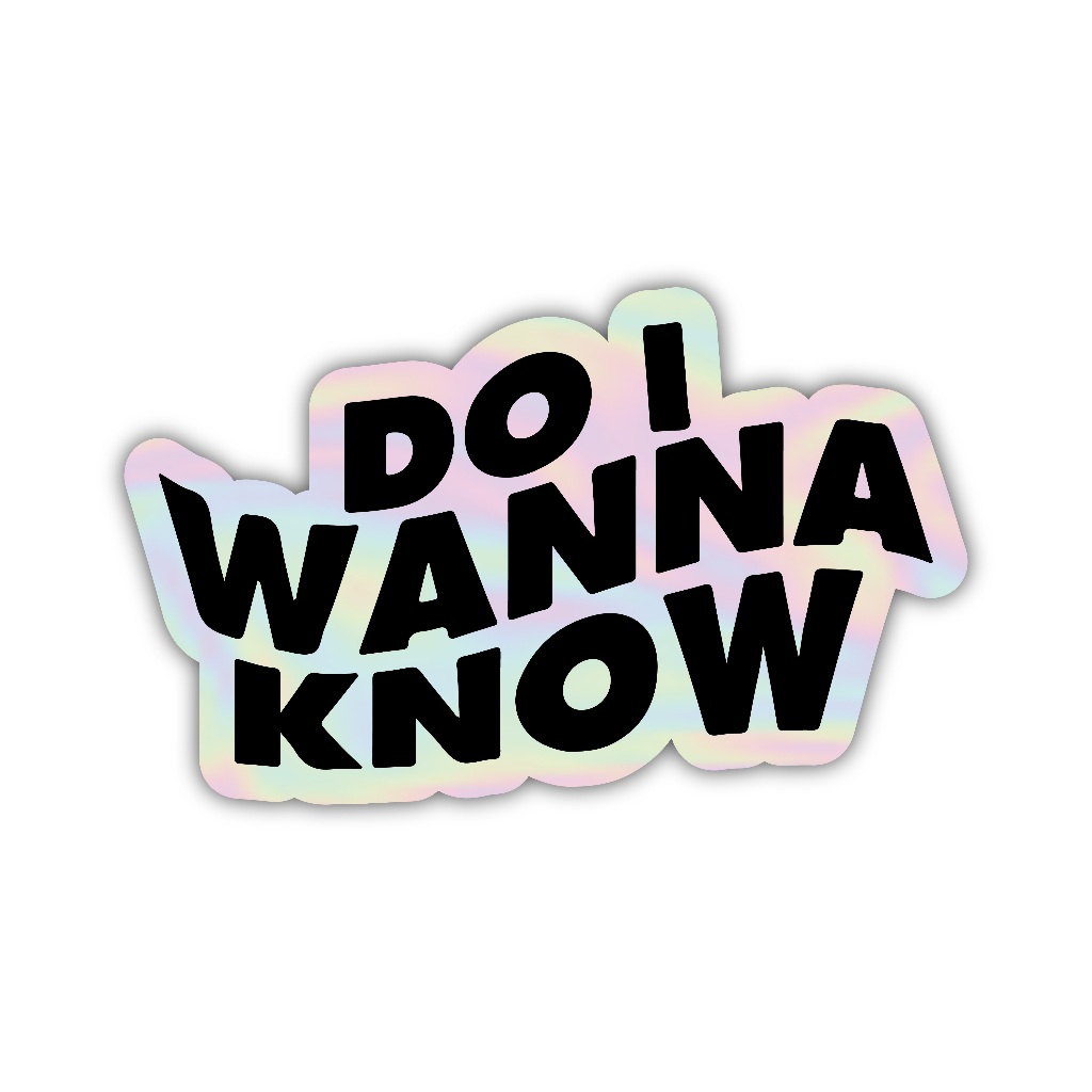 

Z345 sticker do i wanna know aesthetic, stiker hologram satuan