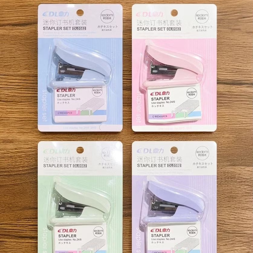 

PGATK-Stapler Set Mini Free Refill Ukuran 24/6 26/6 / Hekter Stepler Staples Steples Dengan Isi