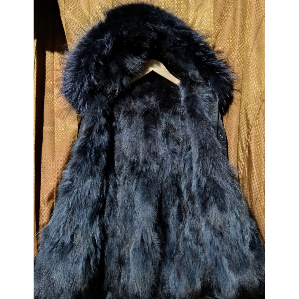 fur raccoon coat jaket bulu asli jaket bulas jaket parka bulu asli jaket parka bulu hitam jaket wint