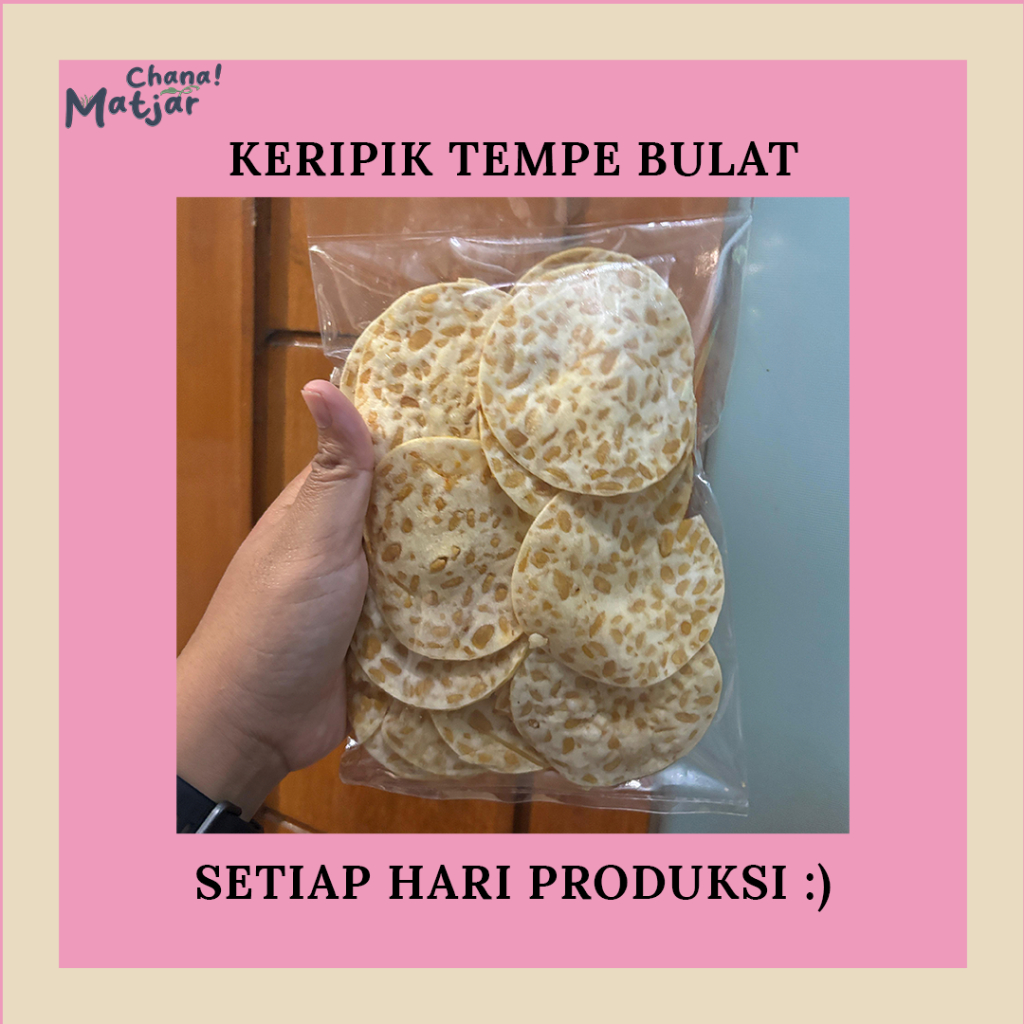 

Keripik Tempe Sagu Bulat 1 Pack Cemilan Keripik Tempe Bulat Makanan Ringan