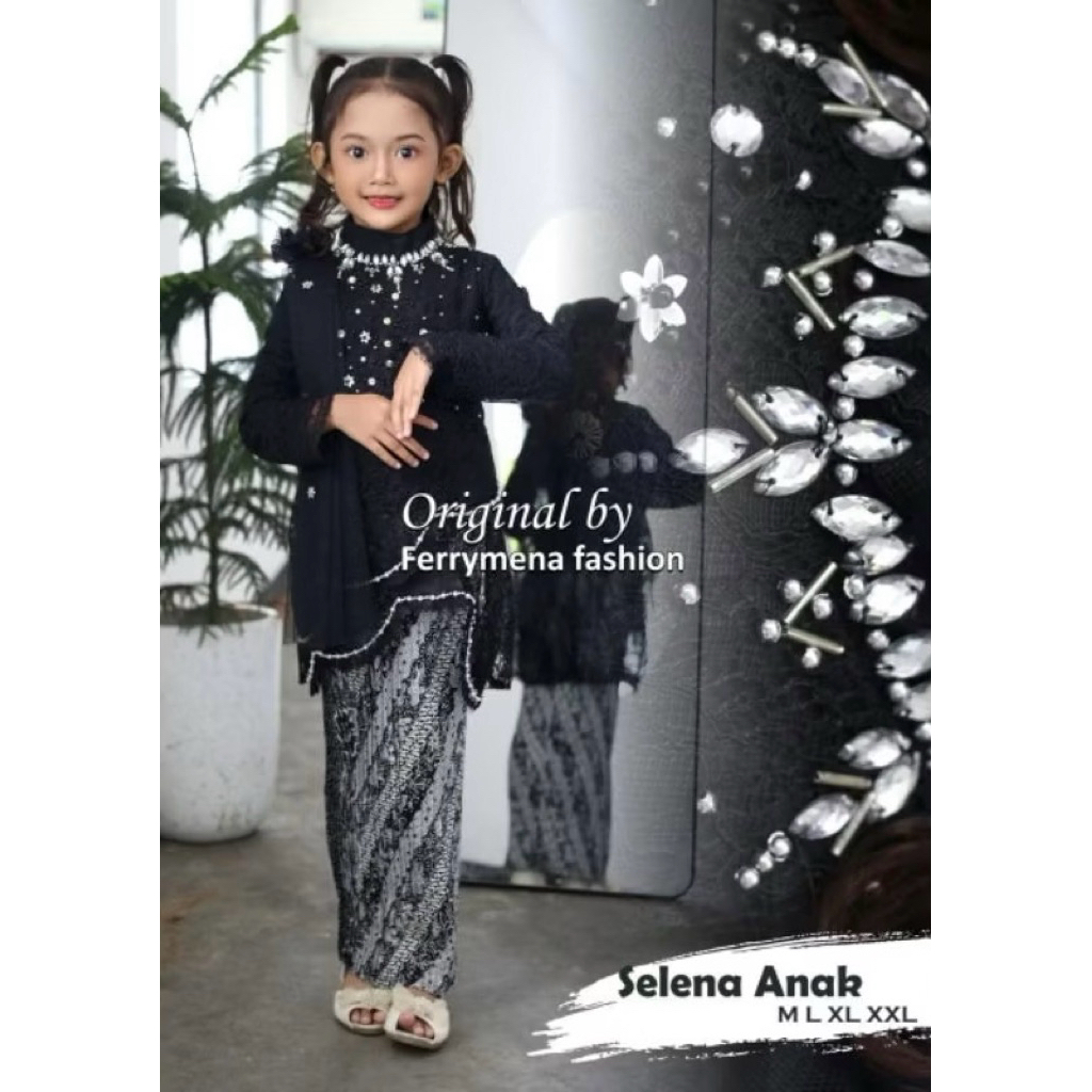 REAL PICT || SETELAN KEBAYA ANAK PEREMPUAN MODERN / BAJU KEBAYA WISUDA SELENDANG ANAK / KEBAYA KONDA