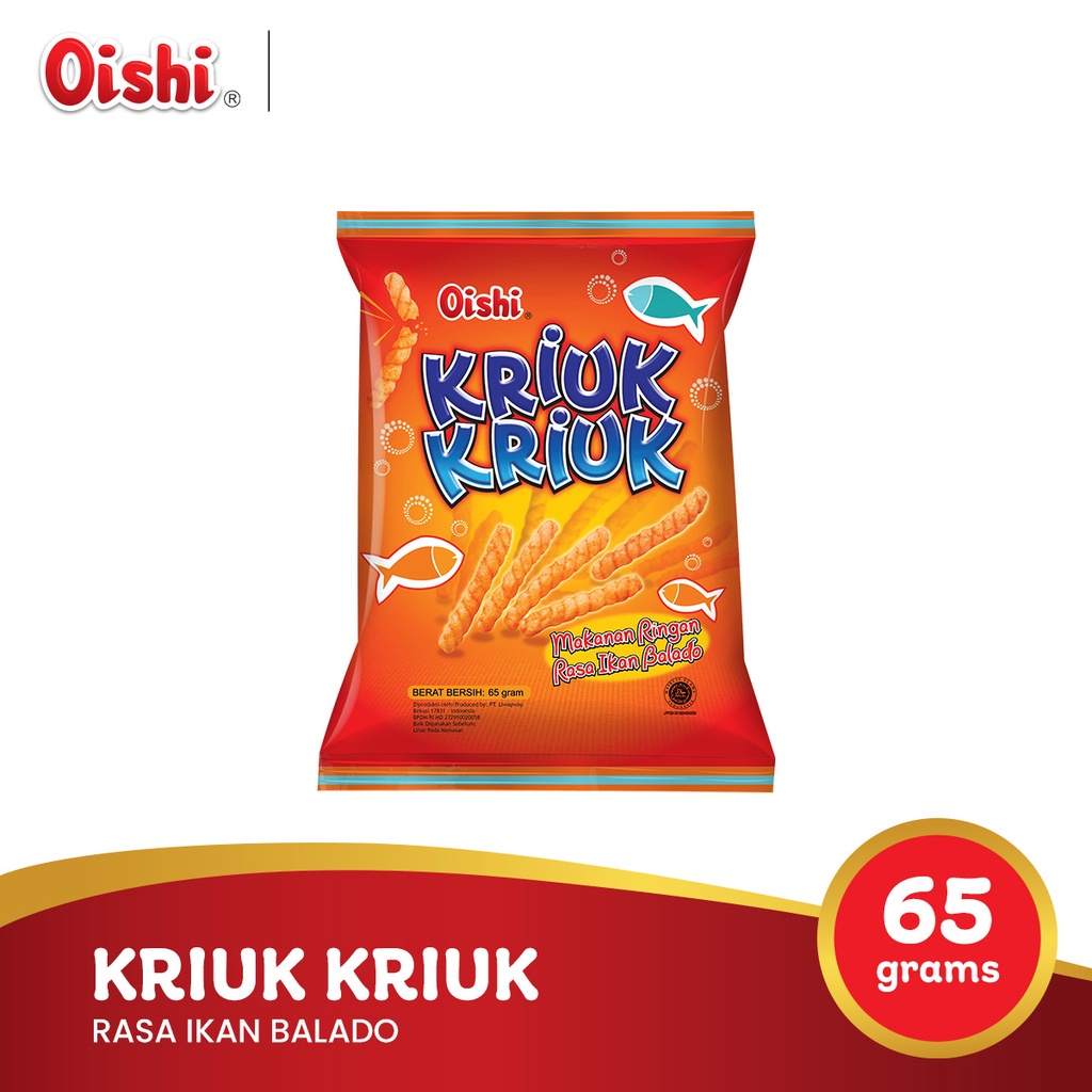 

OISHI SNACK KRIUK KRIUK IKAN BALADO PCK 60g