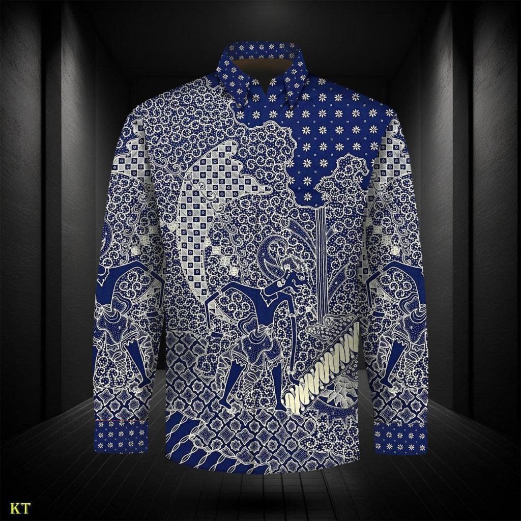 kain batik tulis pria katun tanahan motif wayang. batik tulis pria. kain. ban