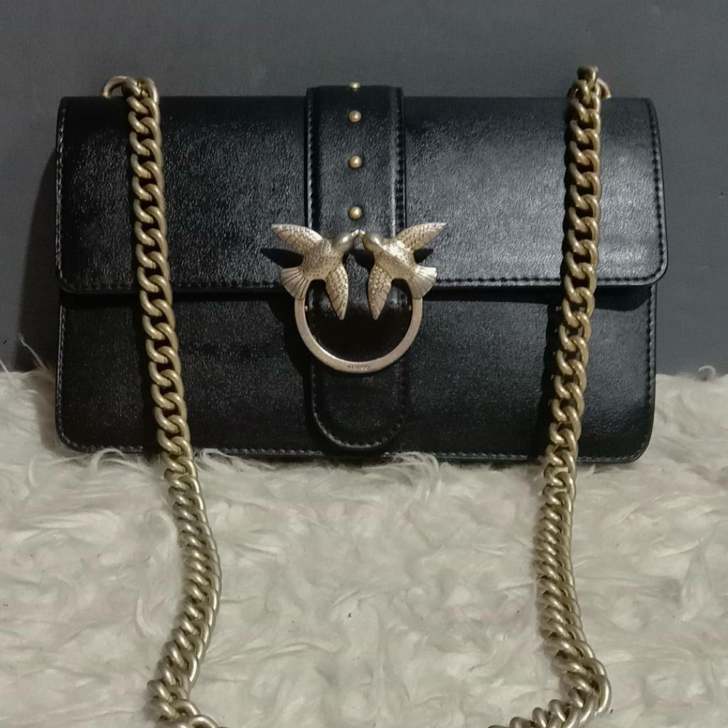 Tas Wanita Sling Bag Rantai PINKO Kulit Asli Second Branded