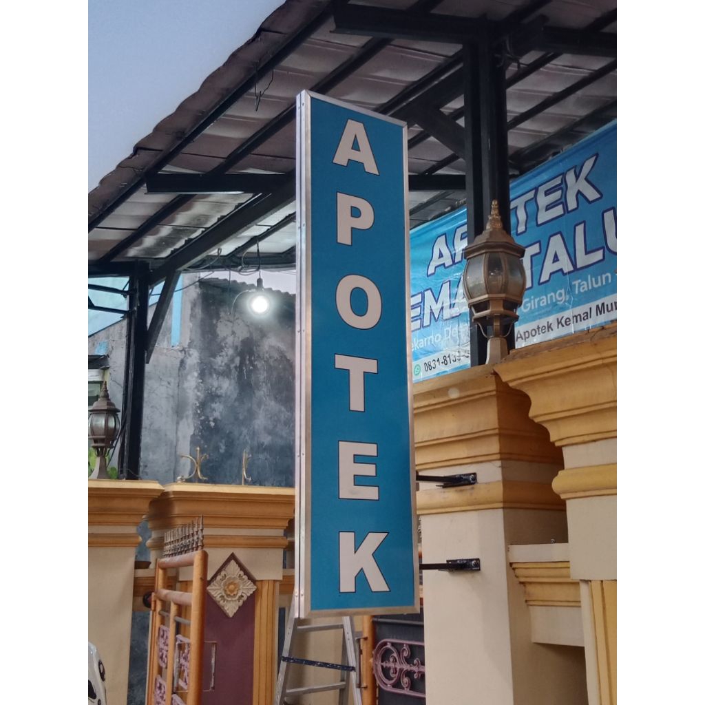 

plang apotek plang berdiri papan nama apotek 120x30cm