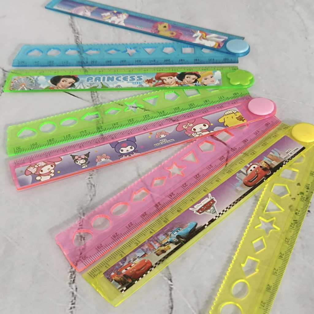 

SATUAN ( 1 BIJI ) Penggaris Lipat 30 Cm Karakter Kartun